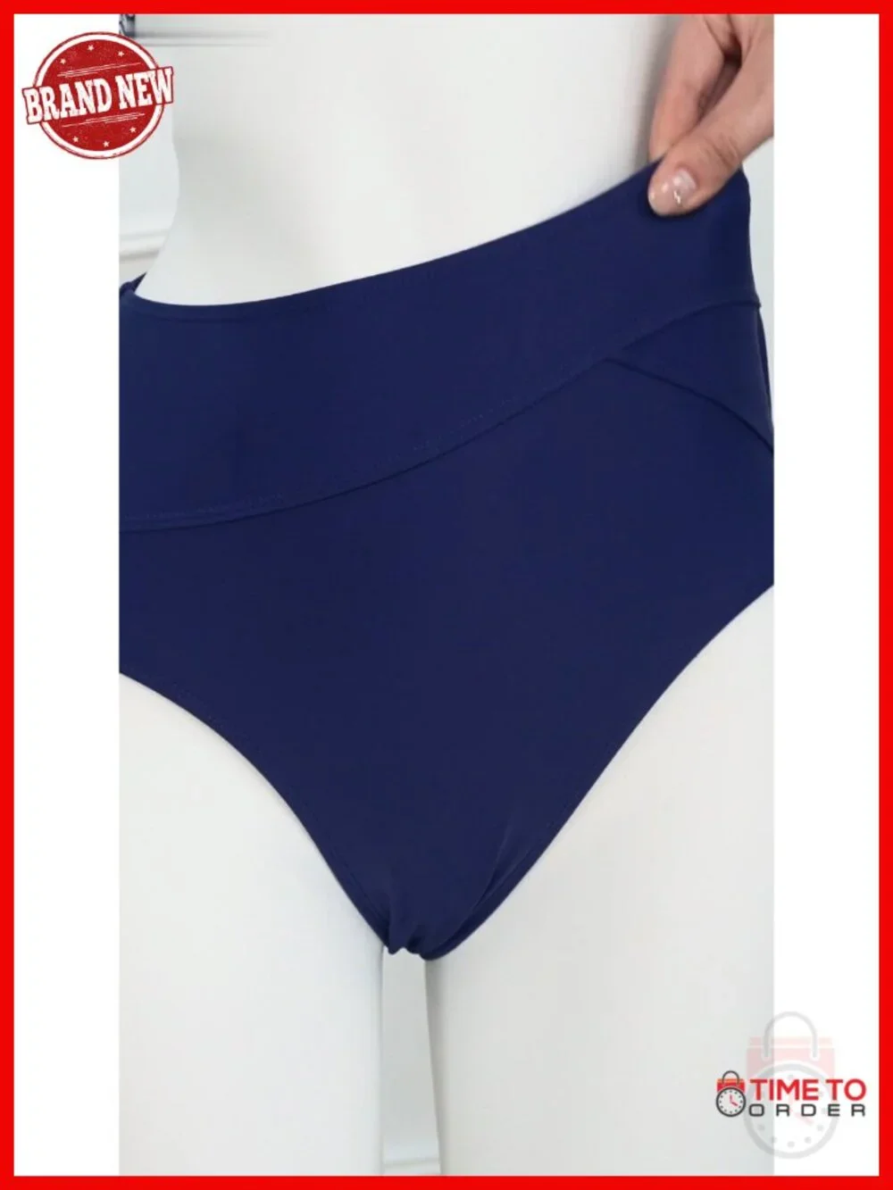 High Waisted Bikini Set V Neck Twist Front Adjustable Spaghetti Straps